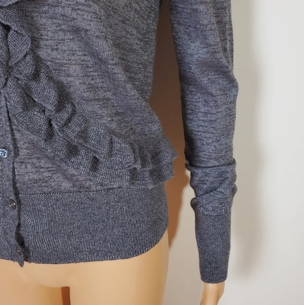 J.Crew ruffled long sleeve cardigan